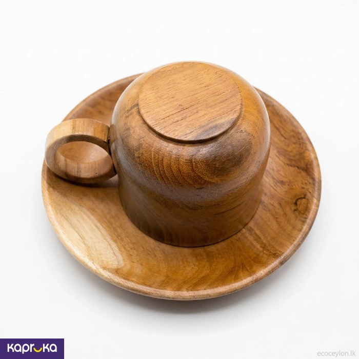 Tea Cup And Saucer Premium Teak Wood