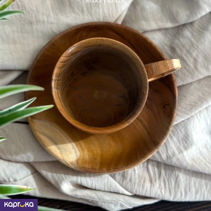 Tea Cup And Saucer Premium Teak Wood
