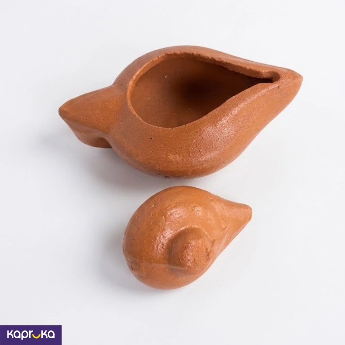 Traditional Sri Lankan Clay Oil Lamp With Lid Mati Pahana