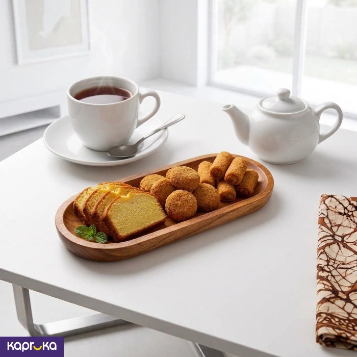 Mahogany Wooden Long Tray Platter