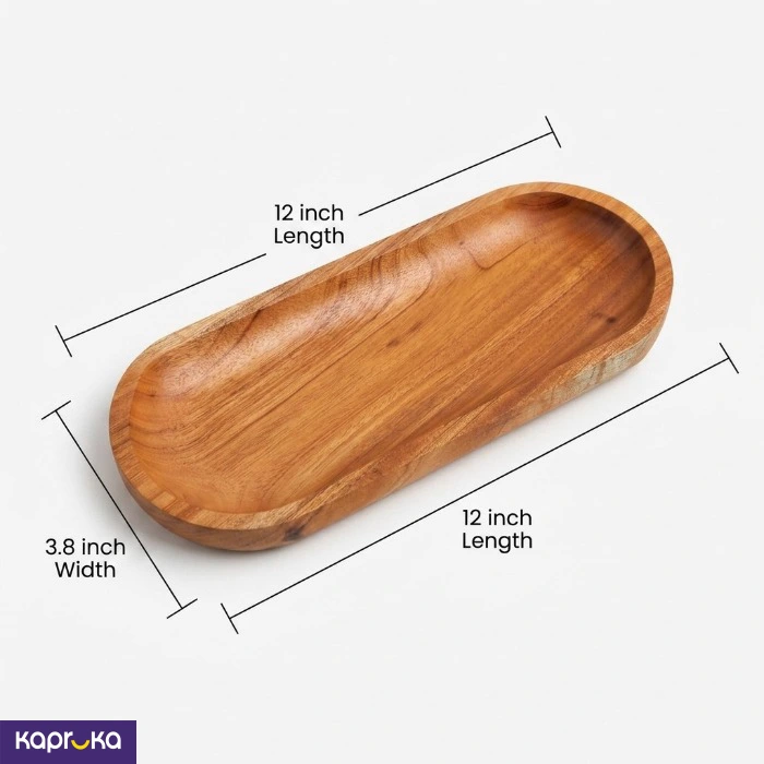 Mahogany Wooden Long Tray Platter