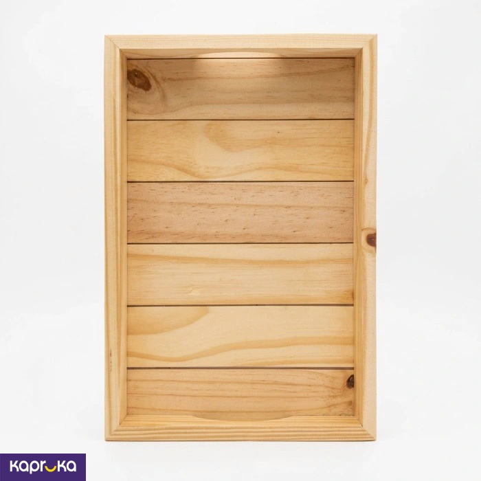 Handcrafted Pine Wood Serving Organizer Tray