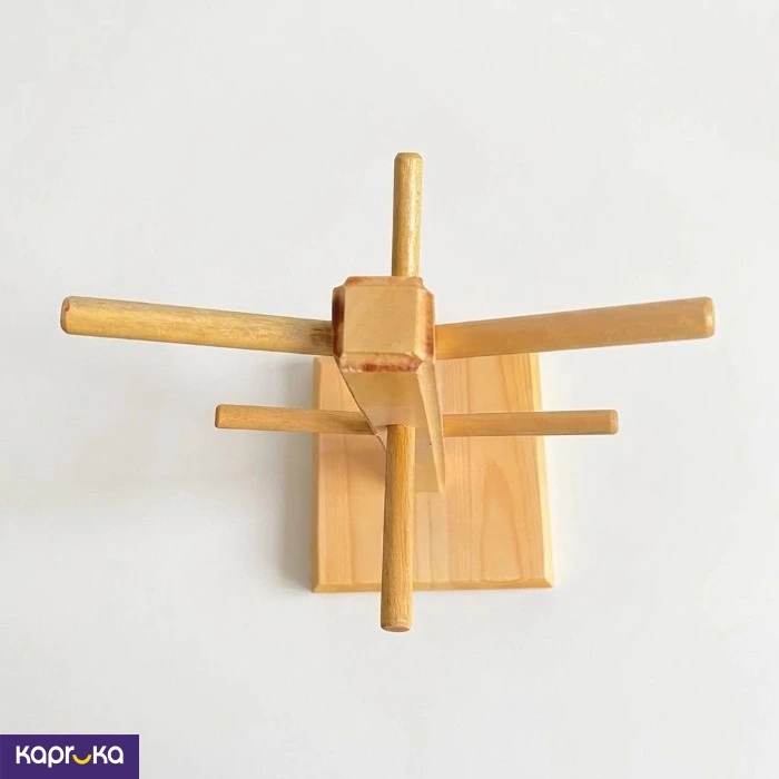 Wooden Mug Hanger Stand Natural Wood Mug Tree Holder For 6 Mugs