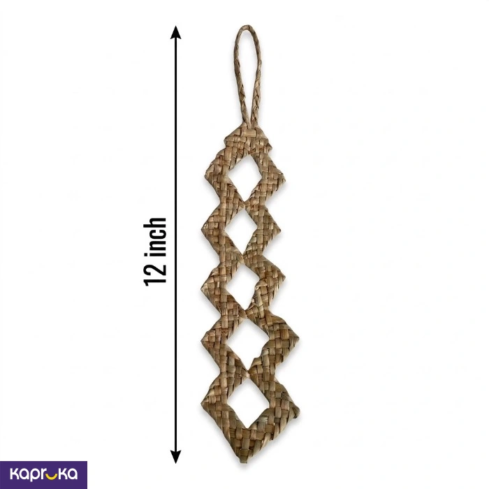 Mall Hadi Aana 5 Pocket Reed Spoon Holder Handmade Natural Reed Wall Hanging Spoon Organizer