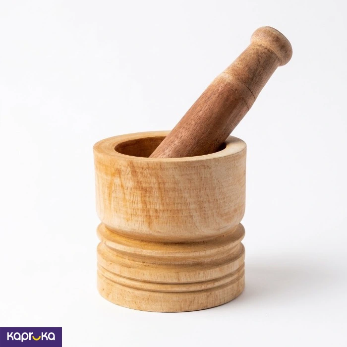 5 Inch Handmade Mahogany Wooden Mortar And Pestle
