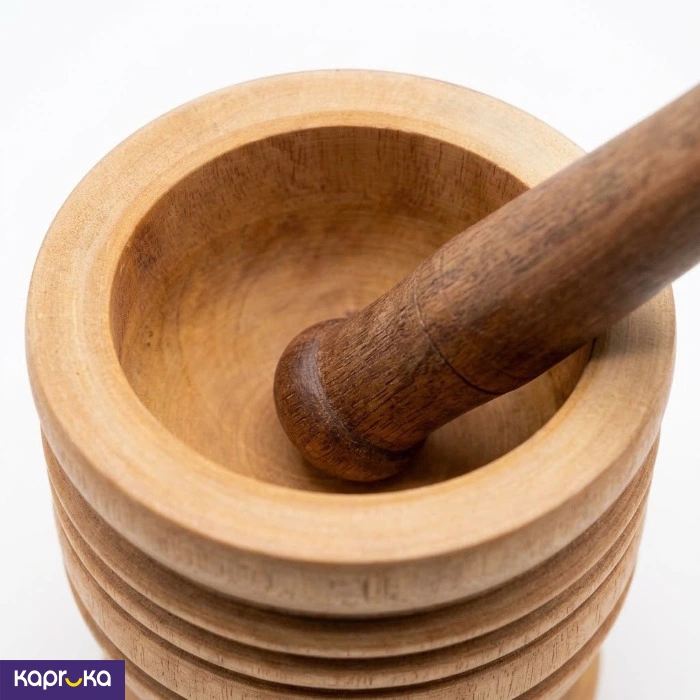 5 Inch Handmade Mahogany Wooden Mortar And Pestle