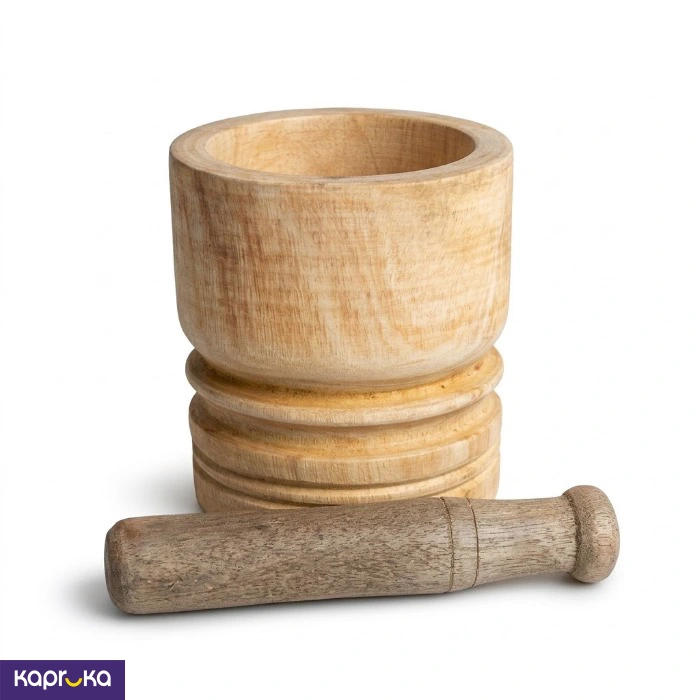5 Inch Handmade Mahogany Wooden Mortar And Pestle