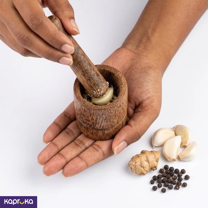 3 Inch Mini Coconut Wood Mortar And Pestle Handmade Small Spice Crusher For Garlic And Ginger