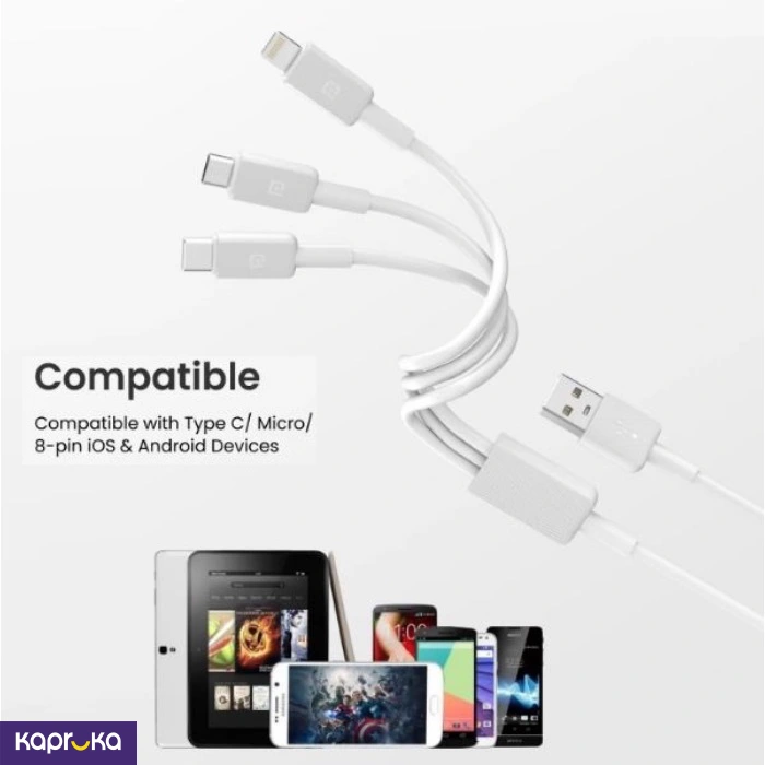 Usb Instant Data Transfer Plus Charging Cable 03 In One Connectors
