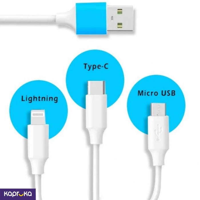 Usb Instant Data Transfer Plus Charging Cable 03 In One Connectors