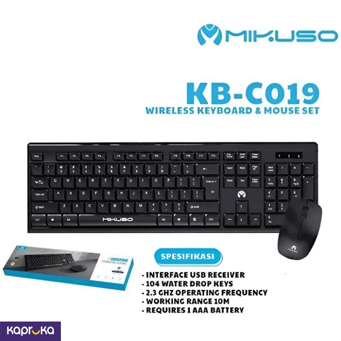 Corporate Keyboard And Mouse Wireless Combo Mikuso Kbc019