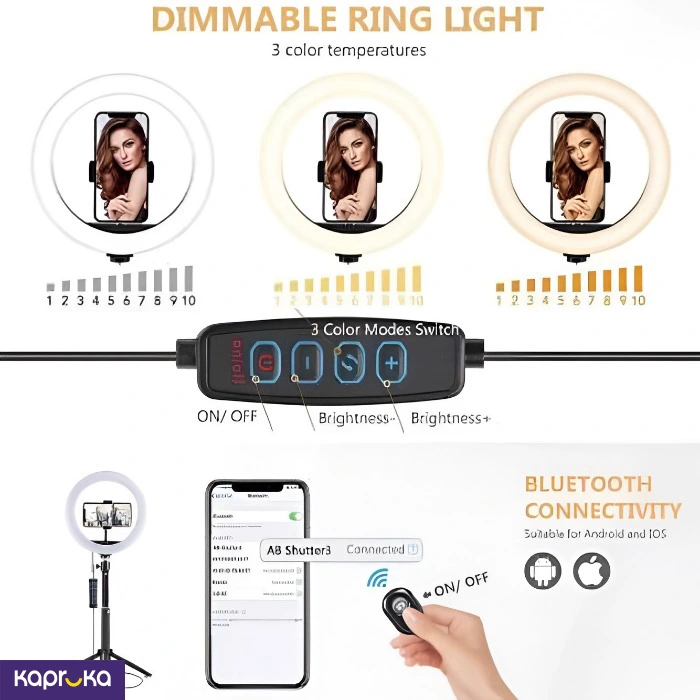 Selfie Rgb Led Ring Light Video Blog Plokama 330 Series