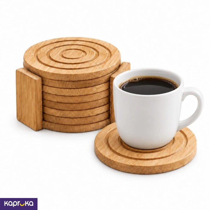 6pcs Bamboo Coasters