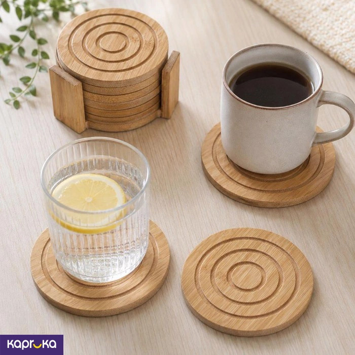 6pcs Bamboo Coasters