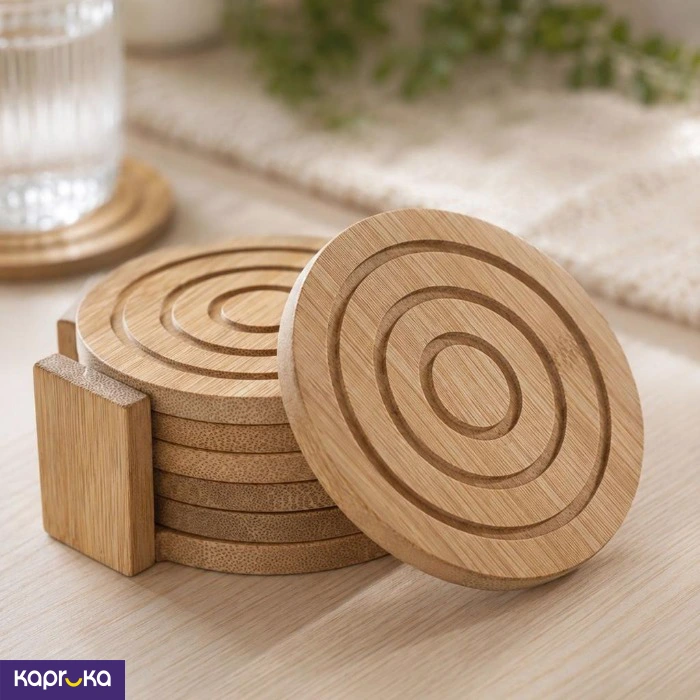 6pcs Bamboo Coasters
