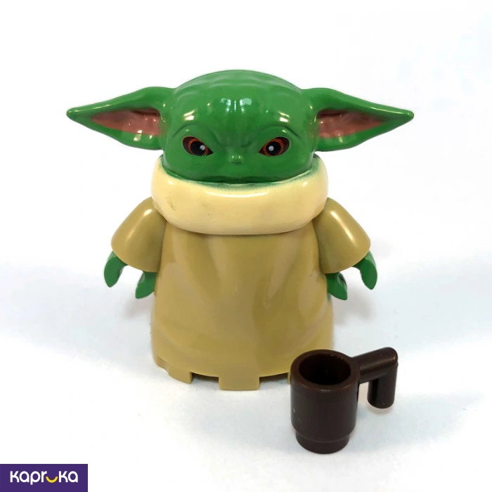 Baby Yoda Grogu With A Cup Lego Type Minifigure