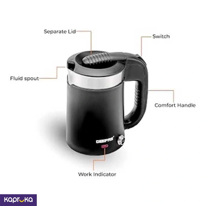 Geepas 2 In 1 Double Layer Portable Electric Kettle Gk38055