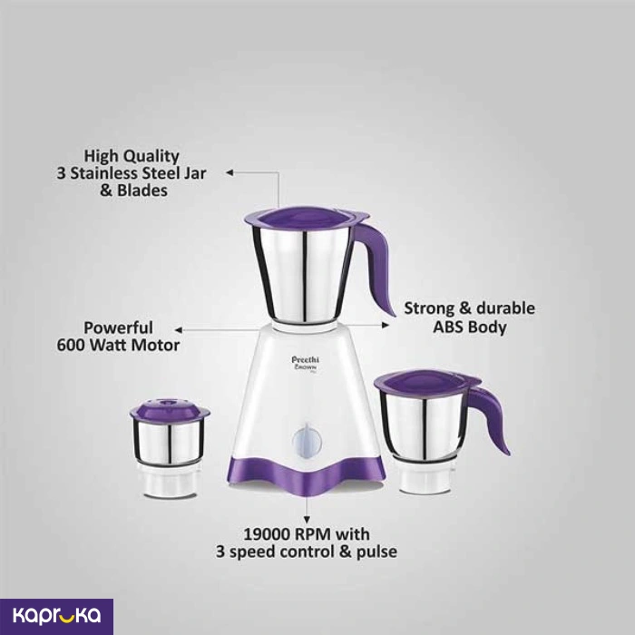 Preethi 600w Crown Pro Mixer Grinder Mg254