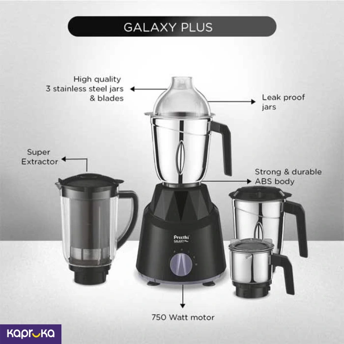 Preethi Mixer Grinder Galaxy Plus 750 Watt Mg250