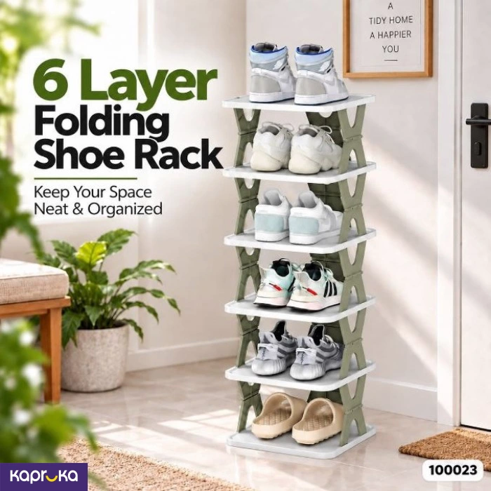 Shoe Rack Foldable Including 06 Compartment Luxury Home Needs