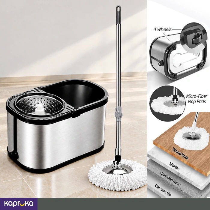 Stainless Steel Spin Mop 3474