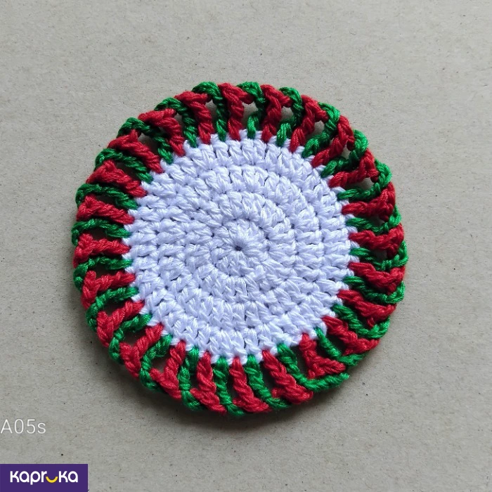Crochet Christmas Coasters Set Of 6