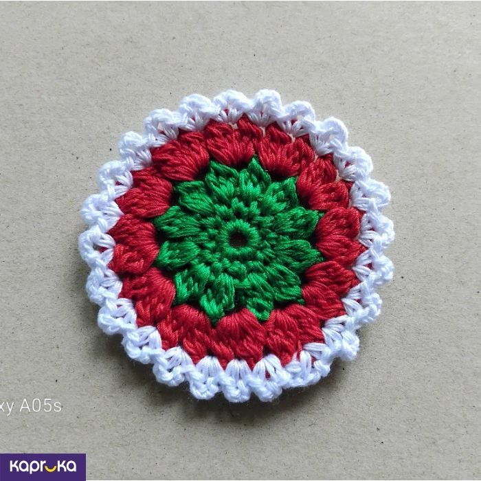 Crochet Christmas Coasters Set Of 6