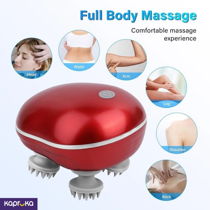 Electric Scalp Massager Portable Rechargeable Head Massager With 96 Massage Nodes Waterproof