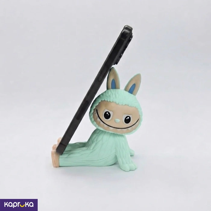 Cute Green Labubu Phone Stand Holder Kawaii Cartoon Phone Dock For Desk