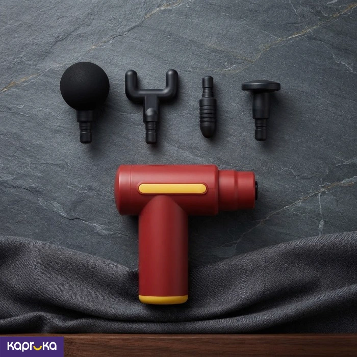 Rechargeable Massage Gun Portable Muscle Massager With 4 Heads