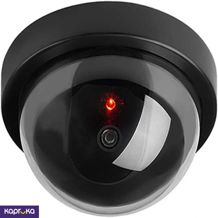 Black Dome Fake Dummy Security Cctv Camera Waterproof Ir Led Flashing Red Light Outdoor Indoor