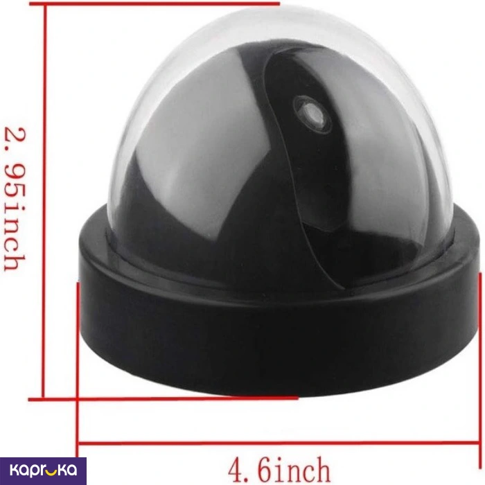Black Dome Fake Dummy Security Cctv Camera Waterproof Ir Led Flashing Red Light Outdoor Indoor