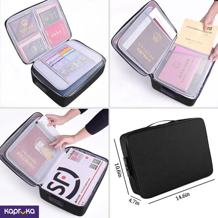 Important Document Storage Waterproof Bag With Safe Code Lock For Travel