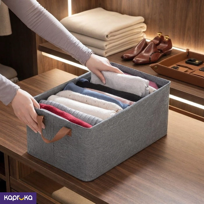 Large Foldable Fabric Storage Bins With Handles