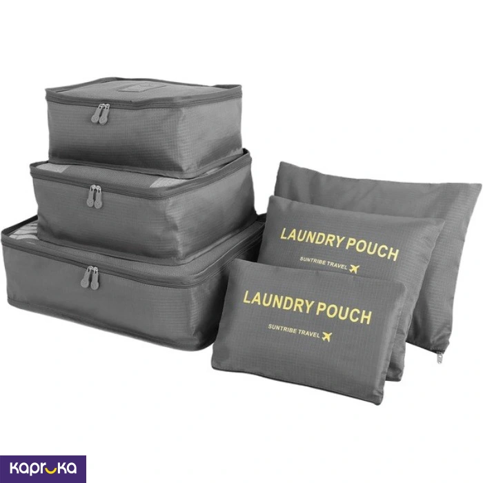 6pcs Packing Cubes For Travel Luggage Organiser Bag Compression Pouches Clothes Suitcase