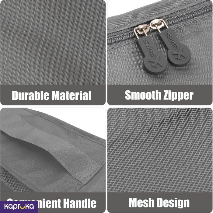 6pcs Packing Cubes For Travel Luggage Organiser Bag Compression Pouches Clothes Suitcase