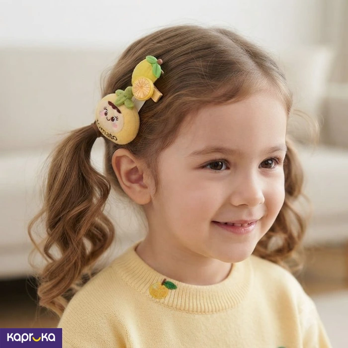 Cute Fruit Hair Clips For Kids 2pcs Lemon And Tomato Hair Barrettes Set For Girls