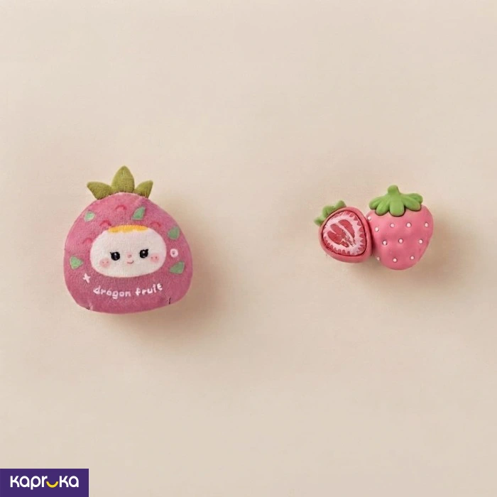 Cute Fruit Hair Clips For Kids 2pc Dragon Fruit And Strawberry Hair Barrettes Set