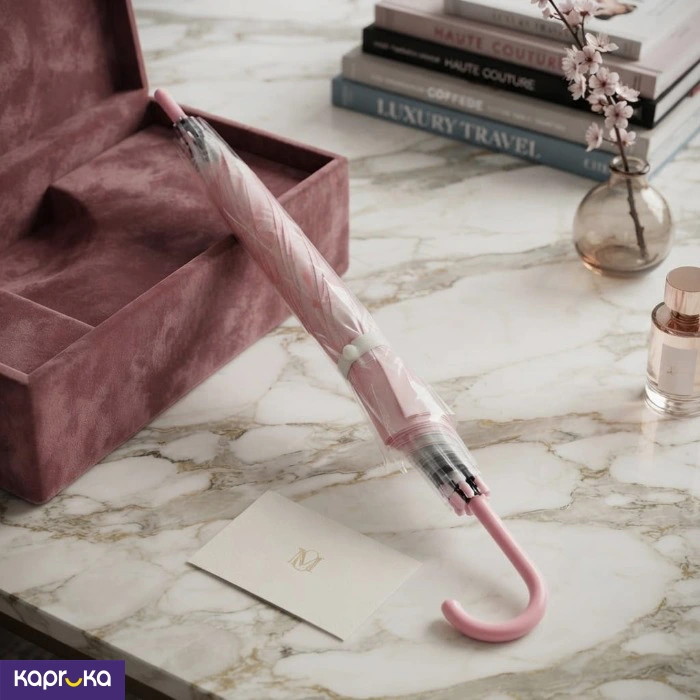 Clear Dome Umbrella For Kids Sakura Pink Flower Print