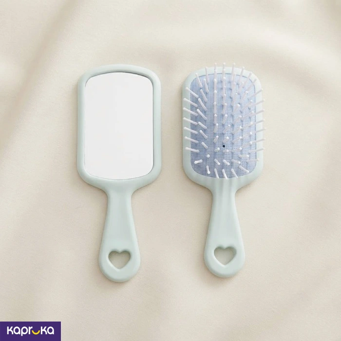 Mini Travel Hair Brush With Mirror 2 In 1 Comb