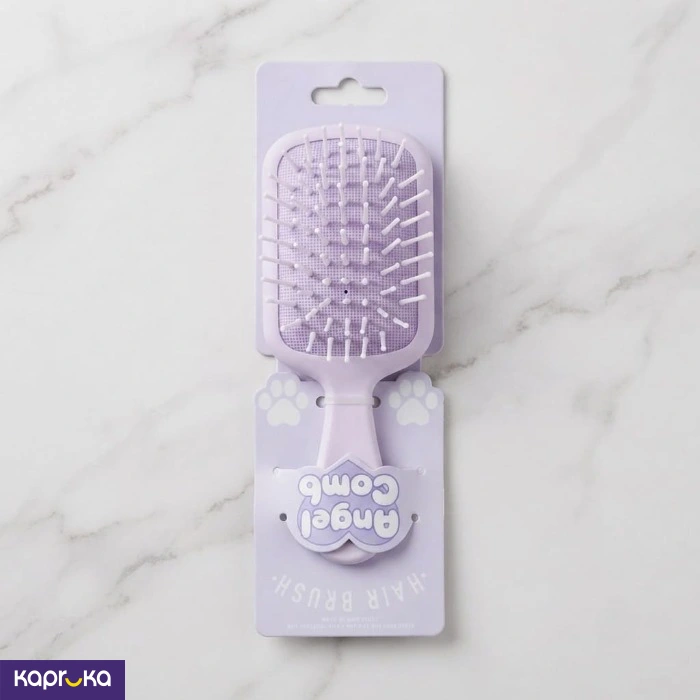 Mini Travel Hair Brush With Mirror 2 In 1 Angel Comb Light Lavender