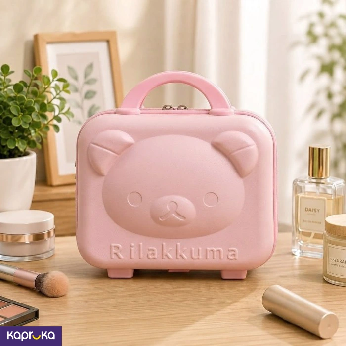 Cute Rilakkuma Travel Cosmetic Case 28x23x14cm Luggage Bag With Lock