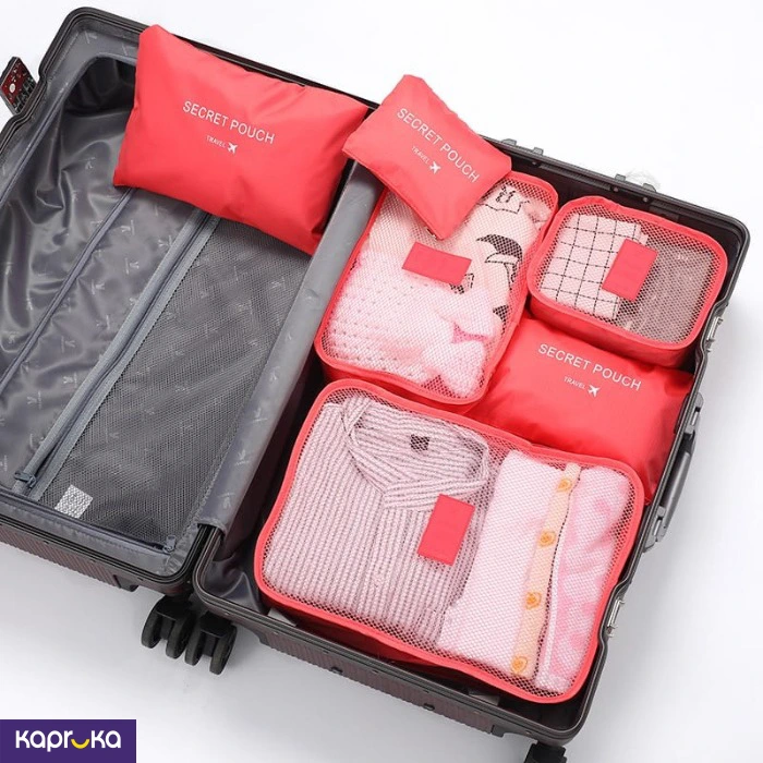 6 Pcs Travel Packing Cubes Set Luggage Organizer Bags With Secret Pouch