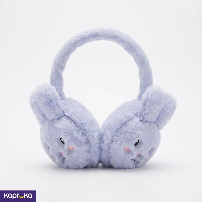 Winter Woolen Earmuffs For Women And Girls Soft Furry Ear Warmer With Cute Bunny Design