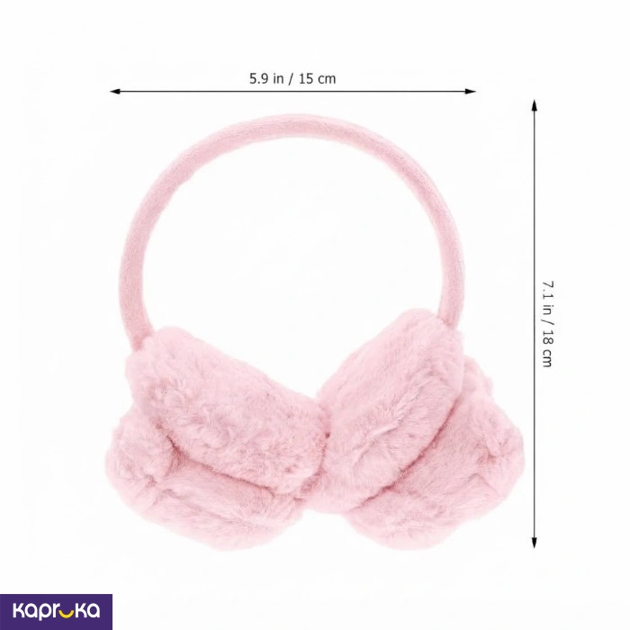 Winter Woolen Earmuffs For Women And Girls Soft Furry Ear Warmer With Cute Bunny Design