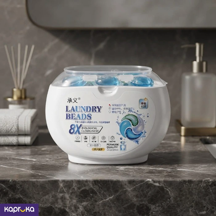 8x Laundry Beads Detergent Pods 4 In 1 Concentrated Laundry Capsules With Stain Remover