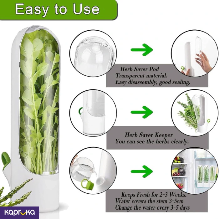 Herb Saver Pod Cilantro Containers For Refrigerator Fresh Herb Keeper