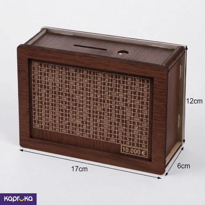 Wooden Money Box Savings Challenge Wooden Box Reusable