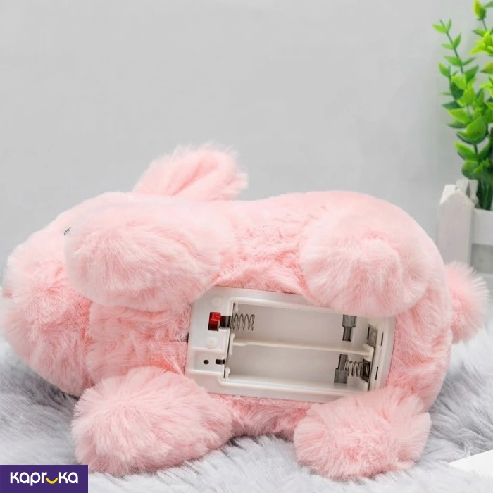 Interactive Plush Bunny Toy For Kids Jumping And Wagging Ears Pink Stuffed Animal With Sounds