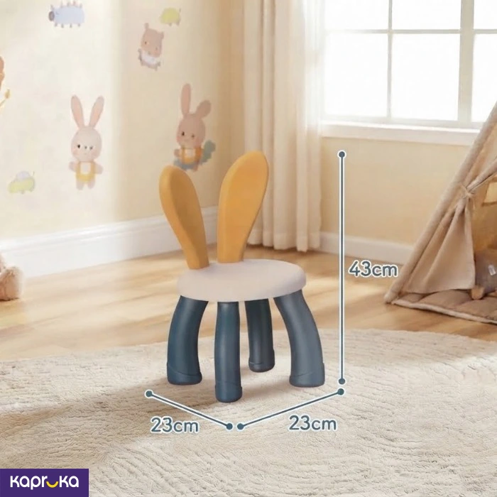 Kids Multi Functional Building Blocks Table With 104 Pcs Blocks And Bunny Chair